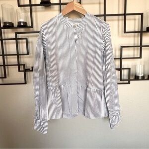 Madewell Blue Striped Button Down Top - XXS
